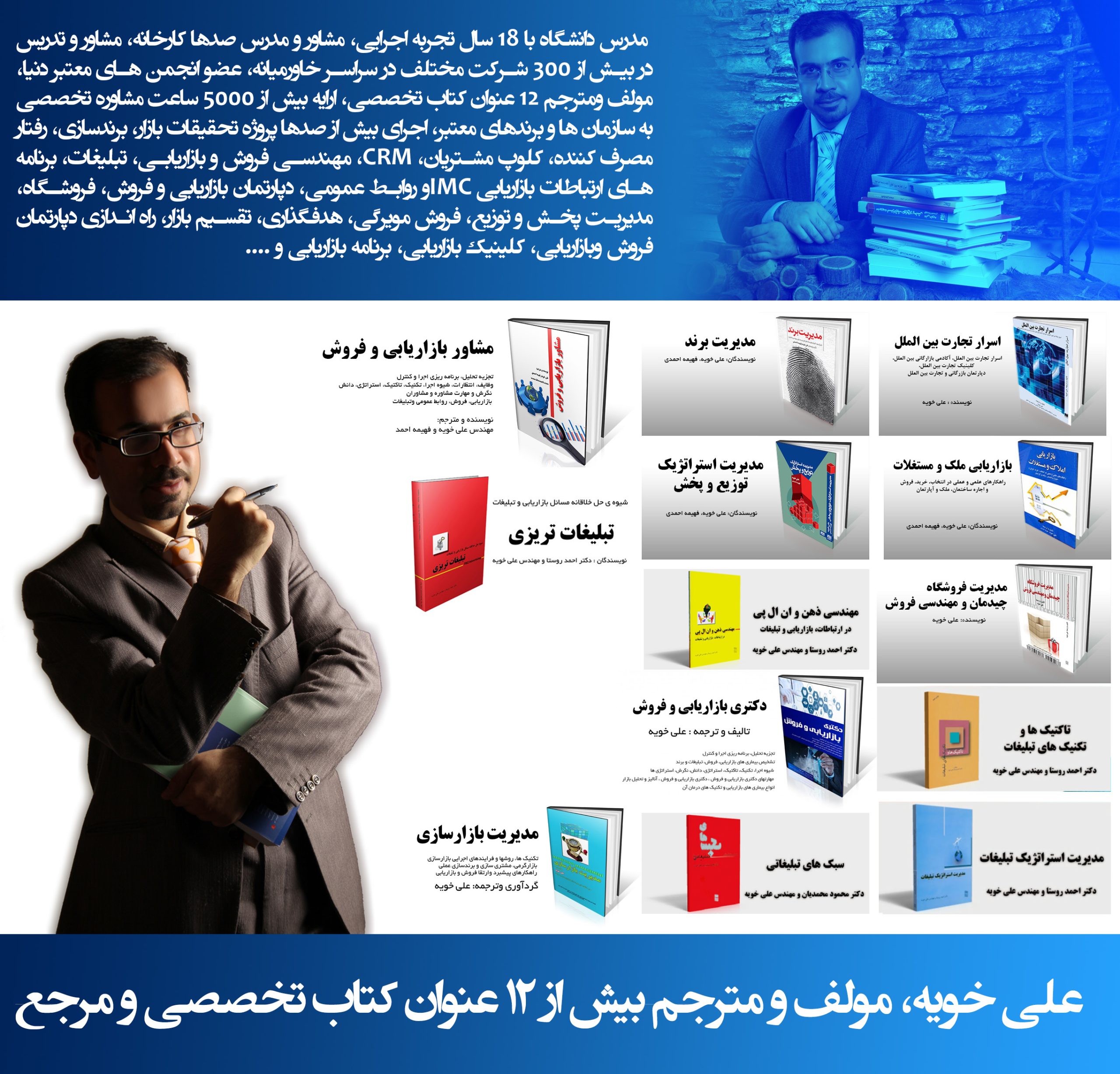 کتاب های بازاریابی، فروش، تبلیغات، برندینگ- نویسنده: علی خویه